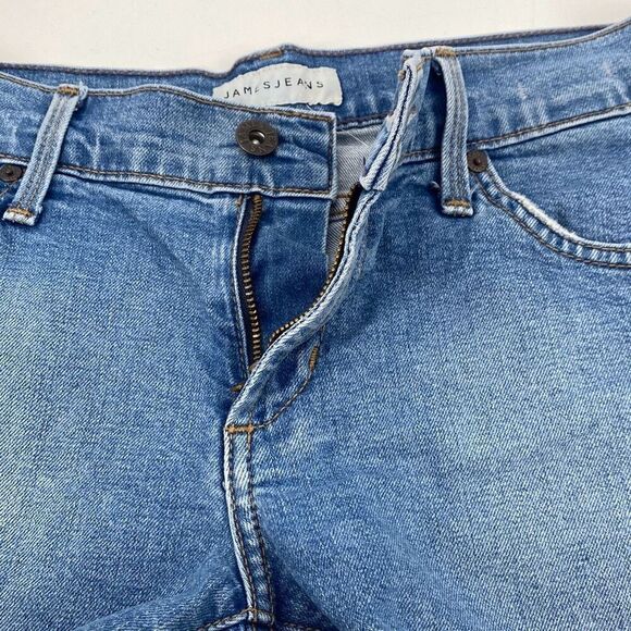 James Jeans Shorty High Rise Denim Cut Off Jean Shorts Raw Hem 3" Size 26 - Picture 9 of 14